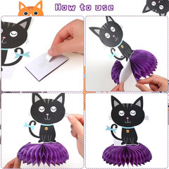 16 Pcs Cat Theme Birthday Party Decorations Party Supplies Kit, Includes Cat Par