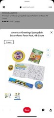 American Greetings SpongeBob SquarePants Favor Pack, 48-Count Birthday Party