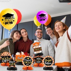 , Orange and Black Graduation Centerpieces for Tables 2025 – Pack of 9 | Blac…