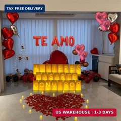¿Quieres casarte conmigo? Lighted Letters Sign 17pcs Luminary Paper Bags 2200…