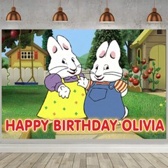 Max and Ruby Personalised Custom Banner Backdrop Vinyl Party Supplies