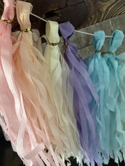 Pastel Rainbow Tissue Paper Tassel Garland for Party, Birthday, Wedding, Shower