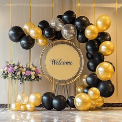 🔥150pcs Metallic Gold Balloon Arch Kit,Party,Graduation,Wedding,B-Day,Holiday🔥