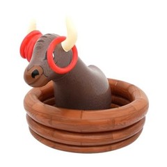 Inflatable Water Bull Ice Bucket with Rings Toss,Bull Cooler Beverage Serving