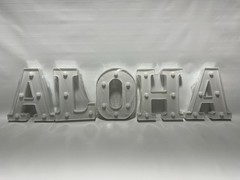 Aurelema Hawaiian Christmas Luau Party Decorations Aloha LED Signs