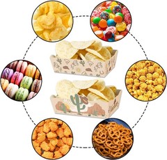 24 Pcs Western Theme Food Trays Cowboy Birthday Party Decorations Western party