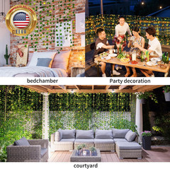 Fake Vines for Room Decor(12 Pack 84 Ft),With CE Certified 80 LED String Lights,