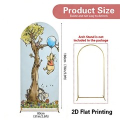 Winnie The Pooh Birthday Arch Backdrop Cover Baby Shower Party Background Props
