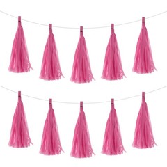 30 x Rose Red Tassel Garland Banner with Rope