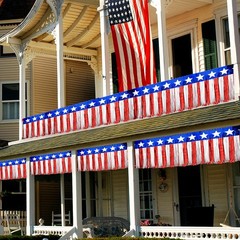 Yuxung 5 Pcs 4Th Of July Parade Float Decorations 100Ft Patriotic Foil Fringe