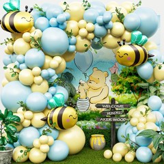 ALL-IN-1 Winnie Balloon Arch Kit with BONUS Bee Balloon for Pooh Baby Shower