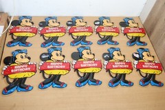 Vintage Disney Minnie Mouse Plastic Happy Birthday Party Wall Decorations 3D x10