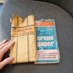 Vintage Winfield & Dennison Crepe Paper in Original Packets Orange & Black
