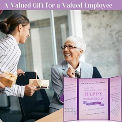 LYNYUN Elegant Purple Work Anniversary Party Decorations – Happy Workiversary Si
