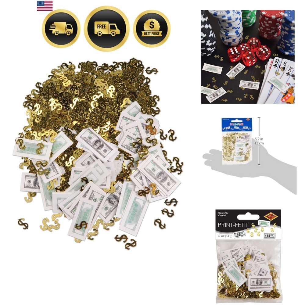 Casino Confetti Money Theme Party Supplies Decoration Fetti