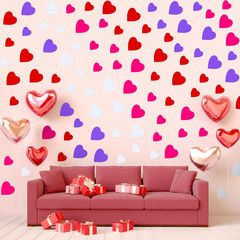 120 Pieces Heart Cutouts Paper Hearts 4 Sizes Large Heart Paper Cut Outs for Val