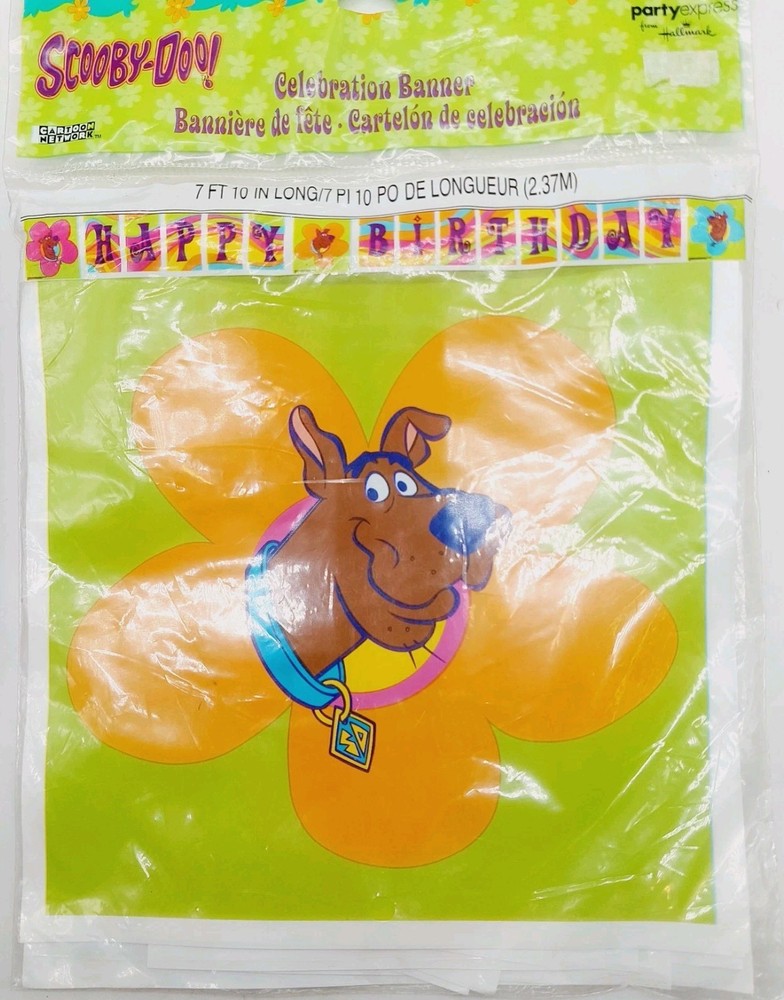 Scooby-Doo Party Banner Decoration Birthday 7ft 10″ Long NWT Hallmark