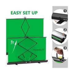【Wider Style】 RAUBAY 78.7 x 82.7in Large Collapsible Green Screen