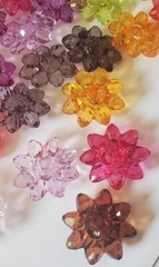 CraftbuddyUS 30×1.25in Acrylic MIXED Crystal FLOWER Wedding Table Confetti, Deco
