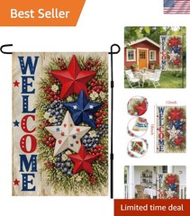 Durable 4th of July Garden Flag – Perfect for Outdoor Independence Day Display