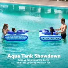 SLOOSH Inflatable Tank Pool Floats Kids, Pool Floaties Swimming Tank with Wat…