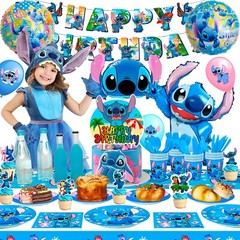 Lilo & Stitch Party Decorations Tablecloth Plate Stitch Birthday Party Balloons