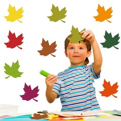 108 PCS Thanksgiving Fall Leaves Cutouts Bulletin Board Autumn Craft 3.5 In
