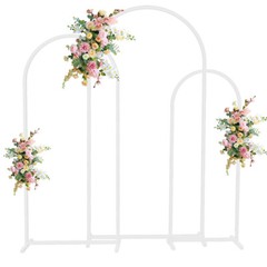 3x Large Metal Arch Backdrop Stand Wedding Arch Square Arched Frame 5/6/6.7ft