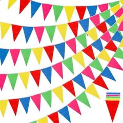 RUBFAC 1020ft 720pcs Colorful Pennant Banner Flags Multicolor Bunting String …