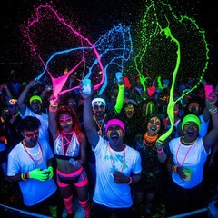 milo UV Party Paint | 5 Gallon Bucket | Fluorescent Event Paint | Various Colors