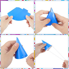 10 Pcs Mini Birthday Party Hats Multicolor Paper Cone Hats for Kids