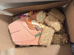 Western Party Decorations Set Multicolor Wood/Paper/Straw Hay Bales Cactus