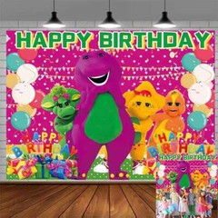 Barney and Friends Party supplies Backdrop Banner Poster 7x5ft Birthday Gift