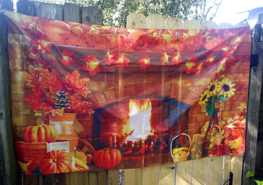 Thanksgiving Backdrop Thanksgiving Party Decorations Banner Grommeted 72″ x 43″