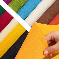 Crepe Paper Roll 17Inch x 8.2Ft/2Rolls, Heavy Papel Crepe Set Multi-Color, Cr…