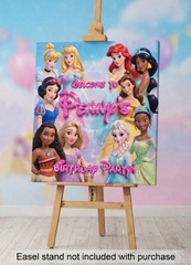 Personalised Printed Princess Birthday Foam Board Event Welcome Sign A3