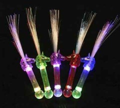 Light Up Unicorn Wand Color Changing Fiber Optic LED Lights Magic Wand , 5 Pack