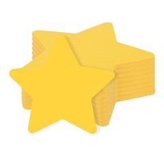 200 Pcs 4 in Double Sided Gold Yellow Paper Star Cutouts for Bulletin Board