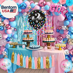109Pcs Gender Reveal Decorations Boy or Girl Gender Reveal Party Supplies Includ