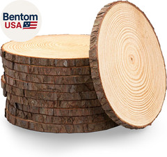 Set of (10) Medium 9-11″ Wood Slices for Centerpieces! Wedding and Baby Shower C