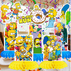 SIMPSONS GIFT BOX CAKE TOPPER CUPCAKE BALLOON BANNER SUPPLIES DECORATIONS