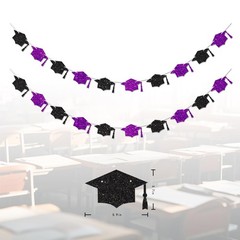 Vofrise Purple Graduation Decorations Class of 2026 Black