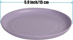 Wheat Straw Plates Lightweight Unbreakable Dinner Small, Small Multicolour