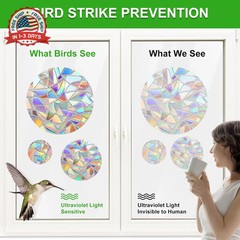 Window Decals for Birds Strikes, DELLAN 35 Anti-Collision Bird Deflectors, Sunca