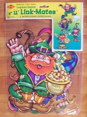 11″ Leprechaun Link Mates St Patrick’s Cutouts 2000 Beistle 4 Pk Decoration NOS