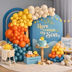 Here Comes the Son Balloon Arch Garland Kit 149pcs for Retro Sun Baby Shower …
