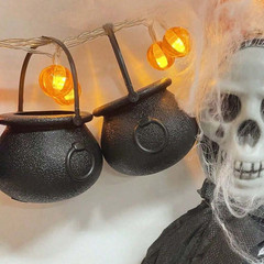 12pcs Mini Cauldron Kettles Novelty Candy Holder Halloween Witches Cauldron Pot