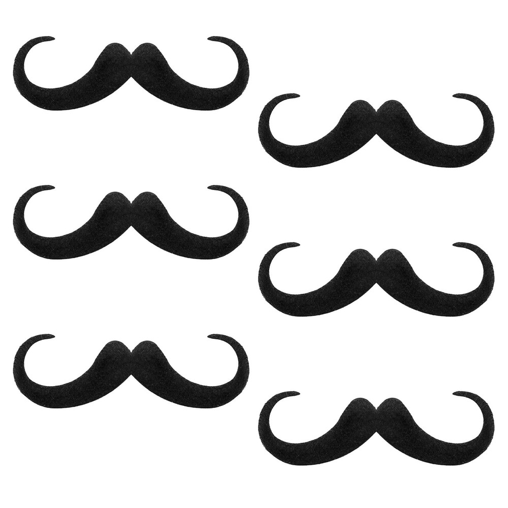 6 Pcs Self-Adhesive Fake Mustaches, Novelty Realistic Fake Moustache for Hall…