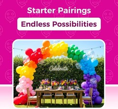 100 PCS 12” Rainbow Latex Balloons – Bright Helium Quality Party Decoration Set
