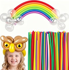 400 PCS Latex Twisting 260Q Magic Balloons – Assorted Color Long for Animal Shap